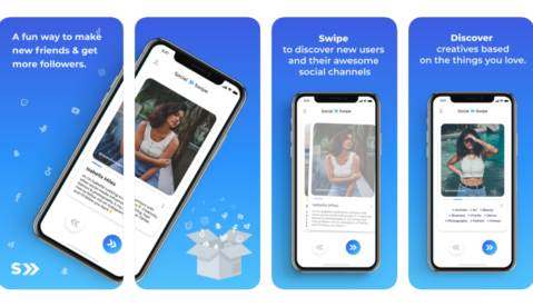 Social Swipe - mobile application mockup