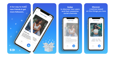 Social Swipe - mobile application mockup